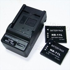 Long Endurance 2x 680mAh Lithium Battery Charger for Canon PowerShot IXUS 127 US