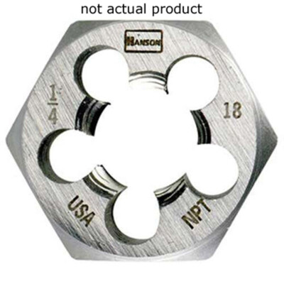 Irwin 6702 HCS Hex Die 1/8 - 27 NPT, 1'' Across