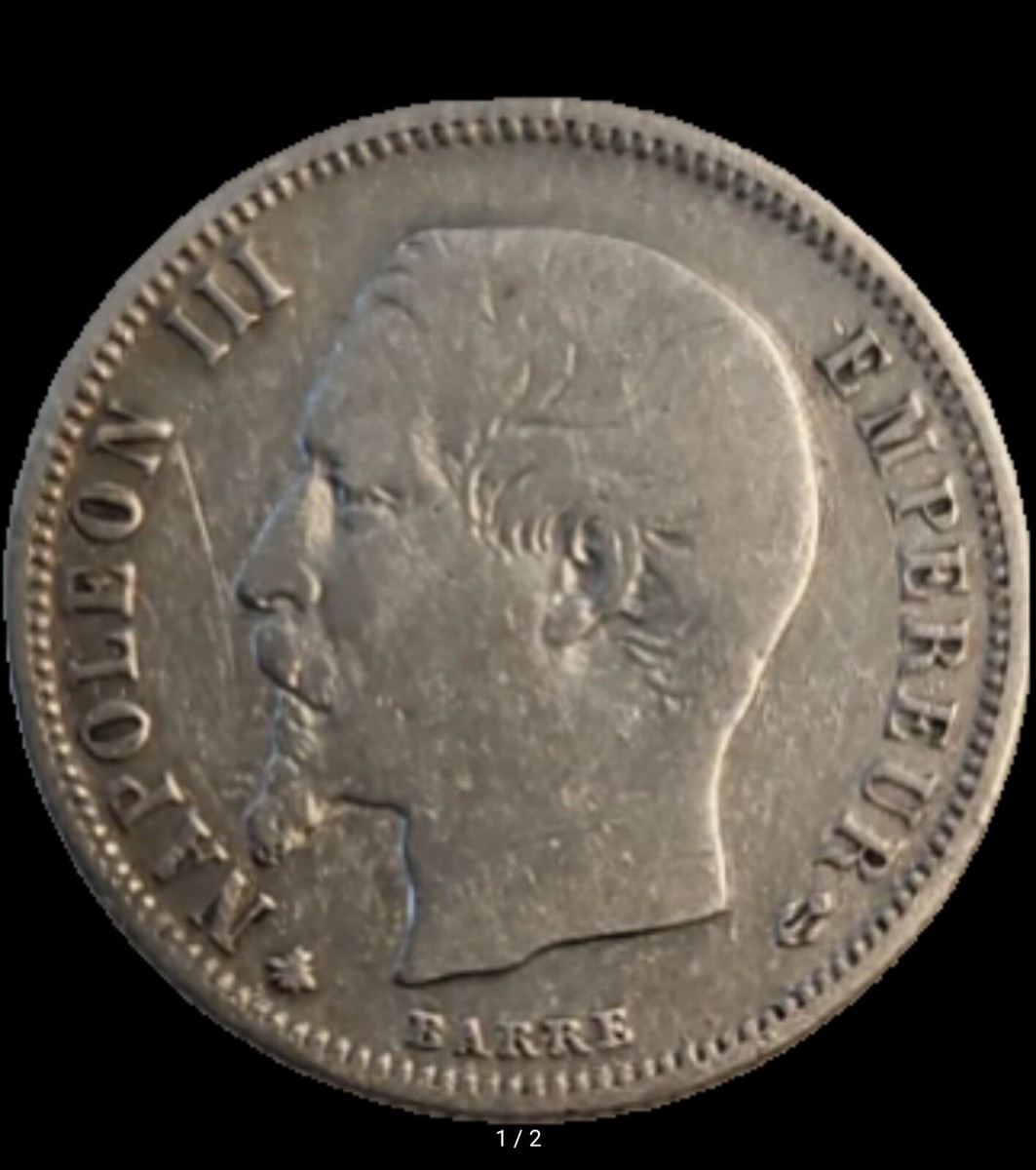 FRANCE 50 Centimes 1862 - Silver .900- Emperor Napoleon III | eBay