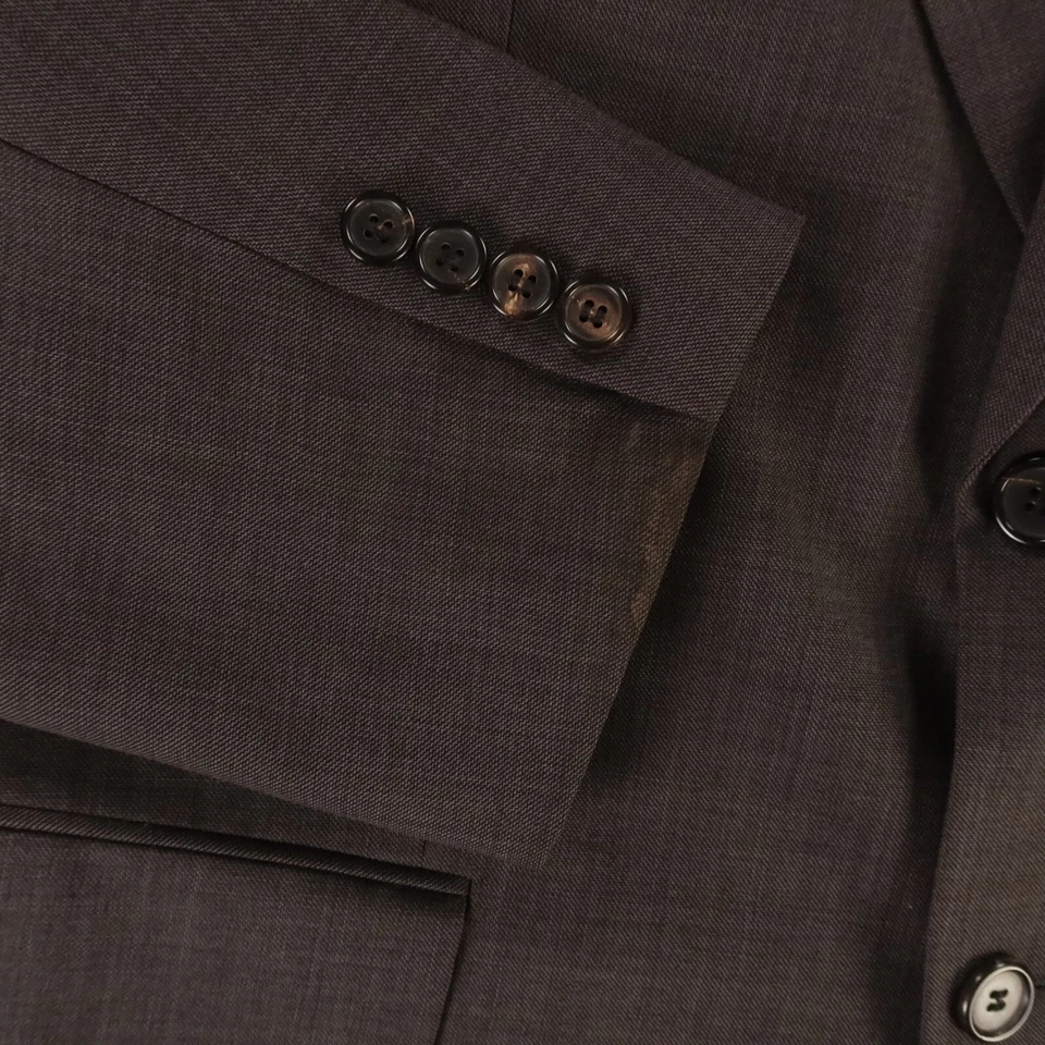 Hugo Boss 夹克 M 灰色斜纹羊毛运动外套西装外套希腊 42R/52R — 第 3/4 张图片