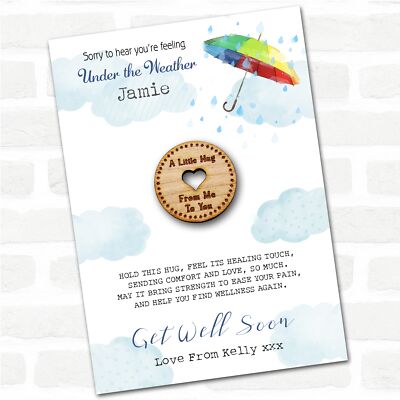 Kreis Herz Loch Regenschirm Get Well Soon personalisiert Geschenk Taschenumarmung