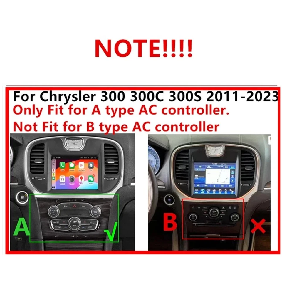 8.4" Wireless CarPlay Android auto For 2011-2023 Chrysler 300 Radio GPS NAV FM - Изображение 3 из 4