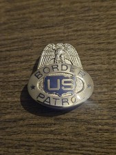 USBP US Immigration Border Patrol Pin Silver Mini Badge V-21 Made In The USA