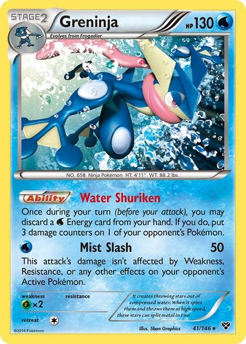 Holofoil - Greninja - 41/146 - LP - XY Base Set