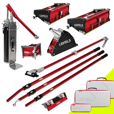 LEVEL5 Drywall Tools 10'' & 12'' Flat Boxes, Corner Roller  w/ Handles | 4-602