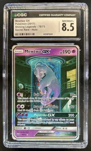2017 Pokemon Shining Legends Mewtwo #78/73 CGC 8.5