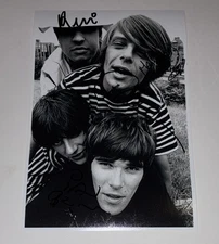 SIGNED IAN BROWN JOHN SQUIRE MANI RENI 12x8 PHOTO THE STONE ROSES RARE