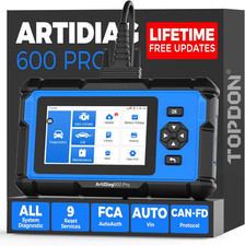 2026 TOPDON AD600PRO Free Updates Full System 9 Reset OBD2 Live Data Scanner DPF