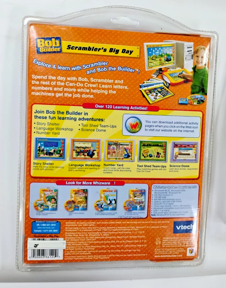LOT OF 3 V TECH WHIZ KID LEARNING BOB THE BUILDER SPIDER-MAN & FRIENDS & SCOOBY - Image 2 of 4