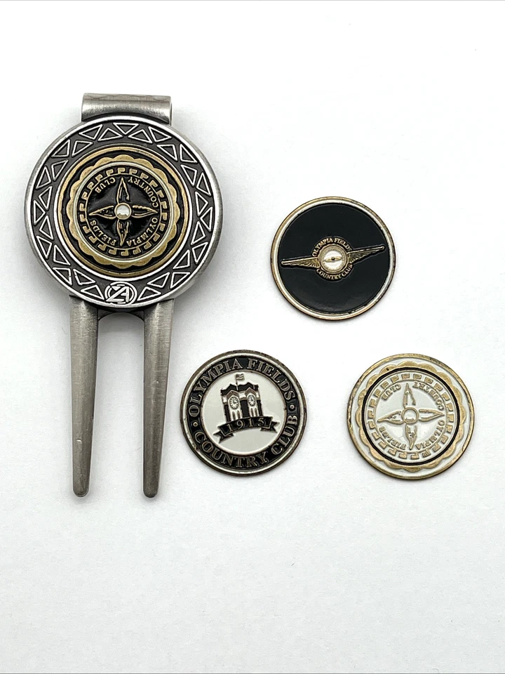Olympia Fields Country Club Golf Divot Tool & Ball Markers Set Ahead U.S. Open - Image 2 of 4