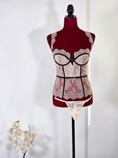 NWT Victoria's Secret Lace Rhinestone Balconette Corset Boudoir Bridal 36C 2259