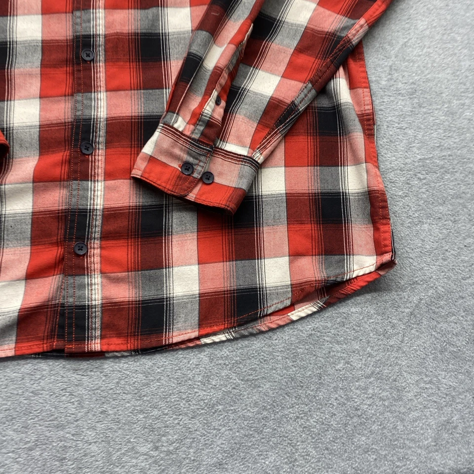 Alpine Design Shirt Mens Extra Large Long Sleeve Button Up Red Plaid Flannel - Image 2 of 4