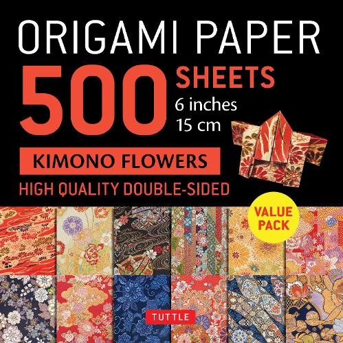 Origami Paper 500 sheets Kimono Flowers 6"" (15 cm) - Image 4