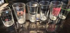 Lot of6 Vintage Various Brewery Restaurant Pint Beer Glass Irishman Tap Room J&R