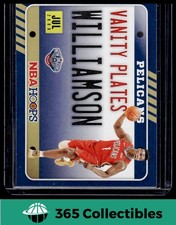 2020-21 Panini Hoops Zion Williamson Vanity Plates New Orleans Pelicans