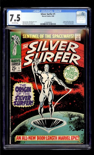 Silver Surfer #1 1968 CGC VF- 7.5 OW High Definition Scans**