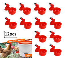 12 PCS Automatic Chicken Water Cups, Red Chicken Water Feeder for Chicks,Duck US