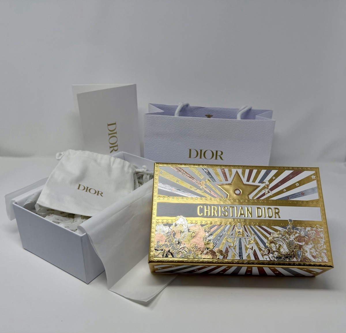 Dior Exclusive Holiday Gift Box + Shopping Bag, Envelope, Dust Bag