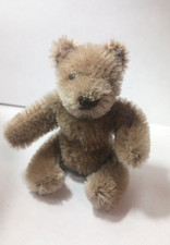Steiff mini Mohair Teddy Bear from the 1980  s color is tan  is not jointed