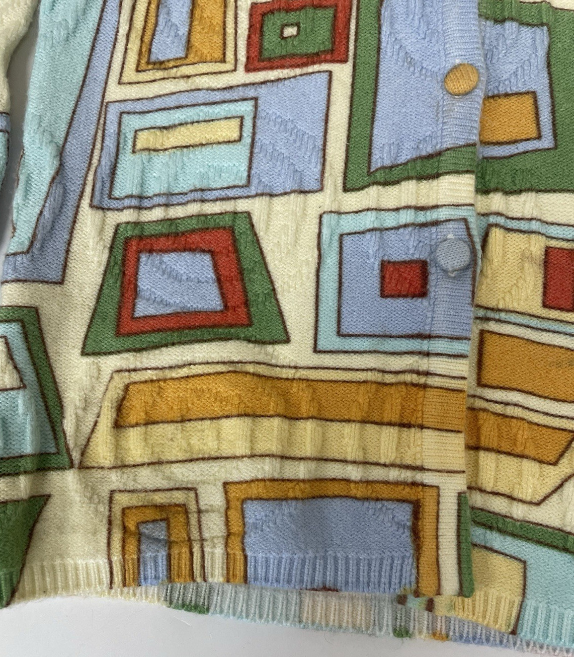 House Of Sunny Pepperland Peggy Cardigan Detachable Fur Size  6 Puzzle Print