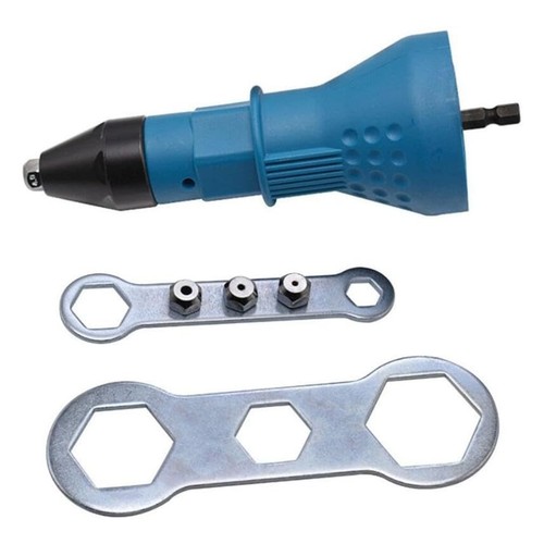 Cordless Electric Rivet Gun Adapter Kit Rivet Nut Drill Adaptor Riveting Tool...