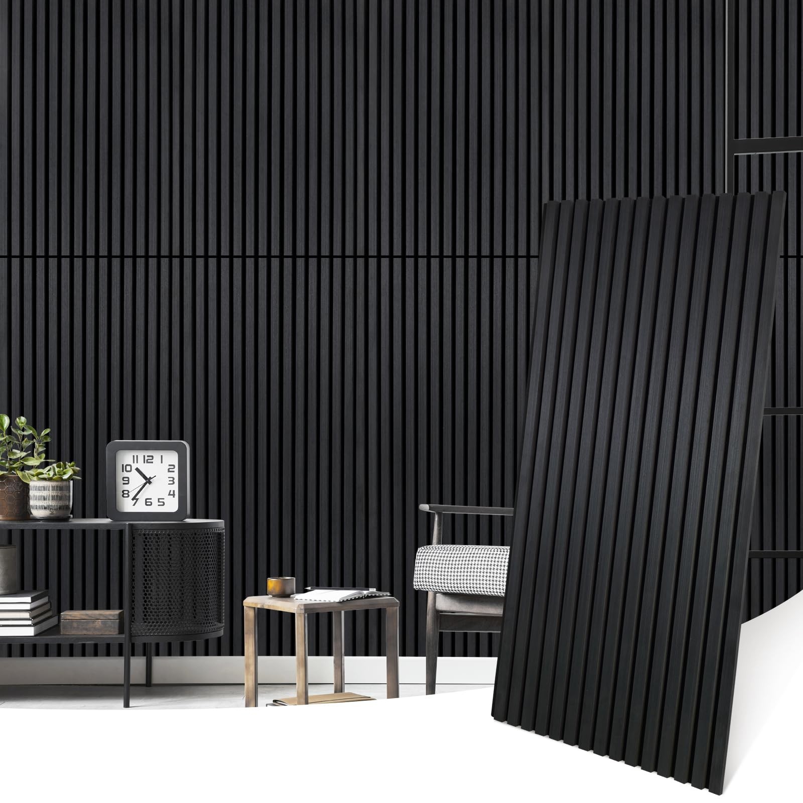 Wood Panels for Wall Acoustic Slat Wall Panels 2-Piece 47.2"×23.6" 3D Flute