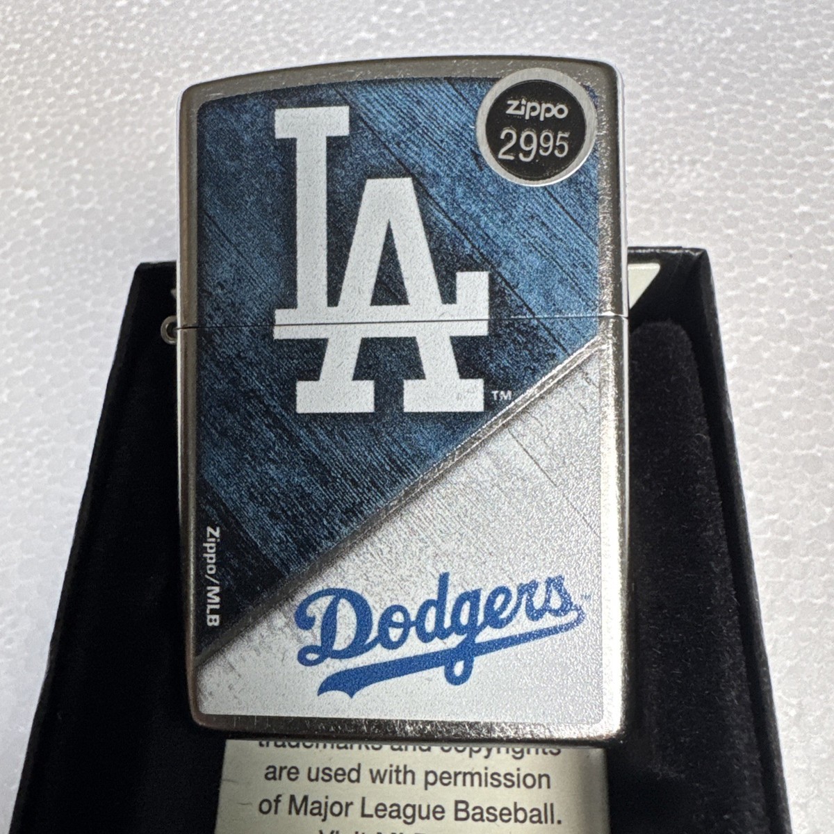 Zippo メジャー Zippo MLB Los Angeles Dodgers Baseball Silver Lighter - 49736