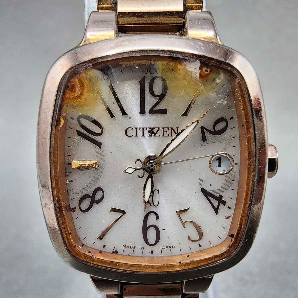 Citizen Eco-Drive XC Watch Women 25mm White Dial Rose Gold Date