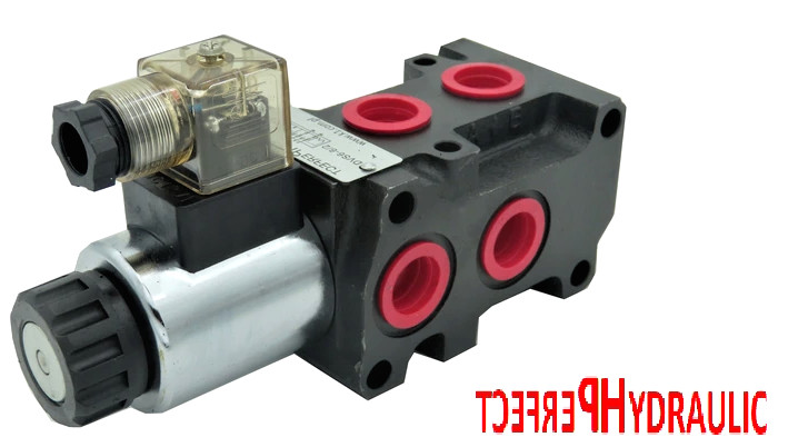Válvula selectora de desviador de solenoide hidráulico de 6 puertos 1/2 BSP 24V