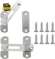 2Pcs Stainless Steel Gate Latches Barn Door Lock,Flip Lock Latch, Suitable for D