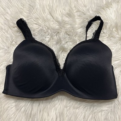 Wacoal 36DD Bra Black Softly Styled Wire Free T Shirt 856301 Back Closure 