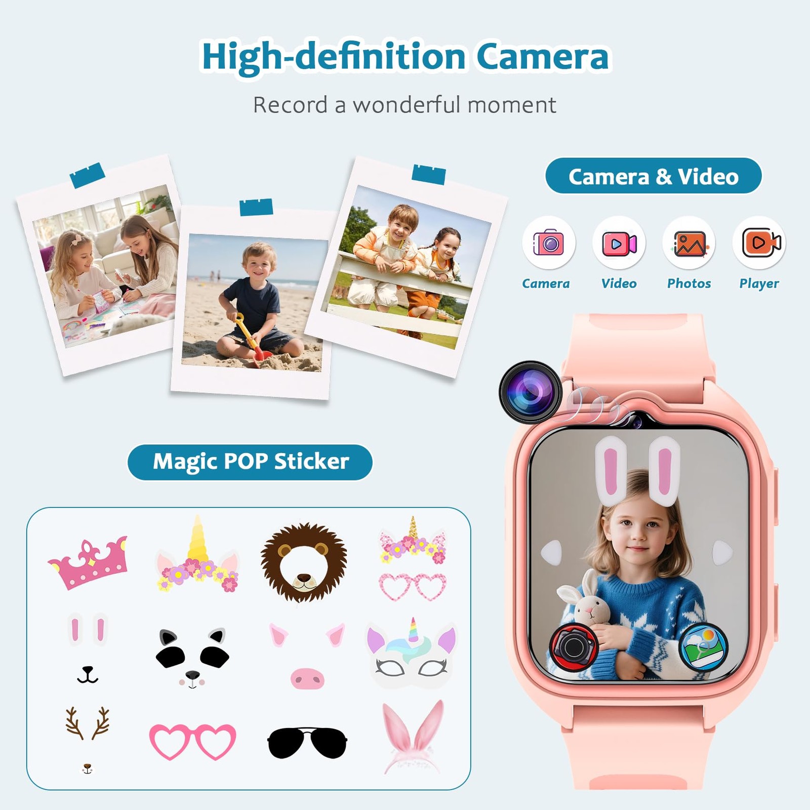 Smartwatch Blackview per Bambini 1,75" Blu Oceano foto 6