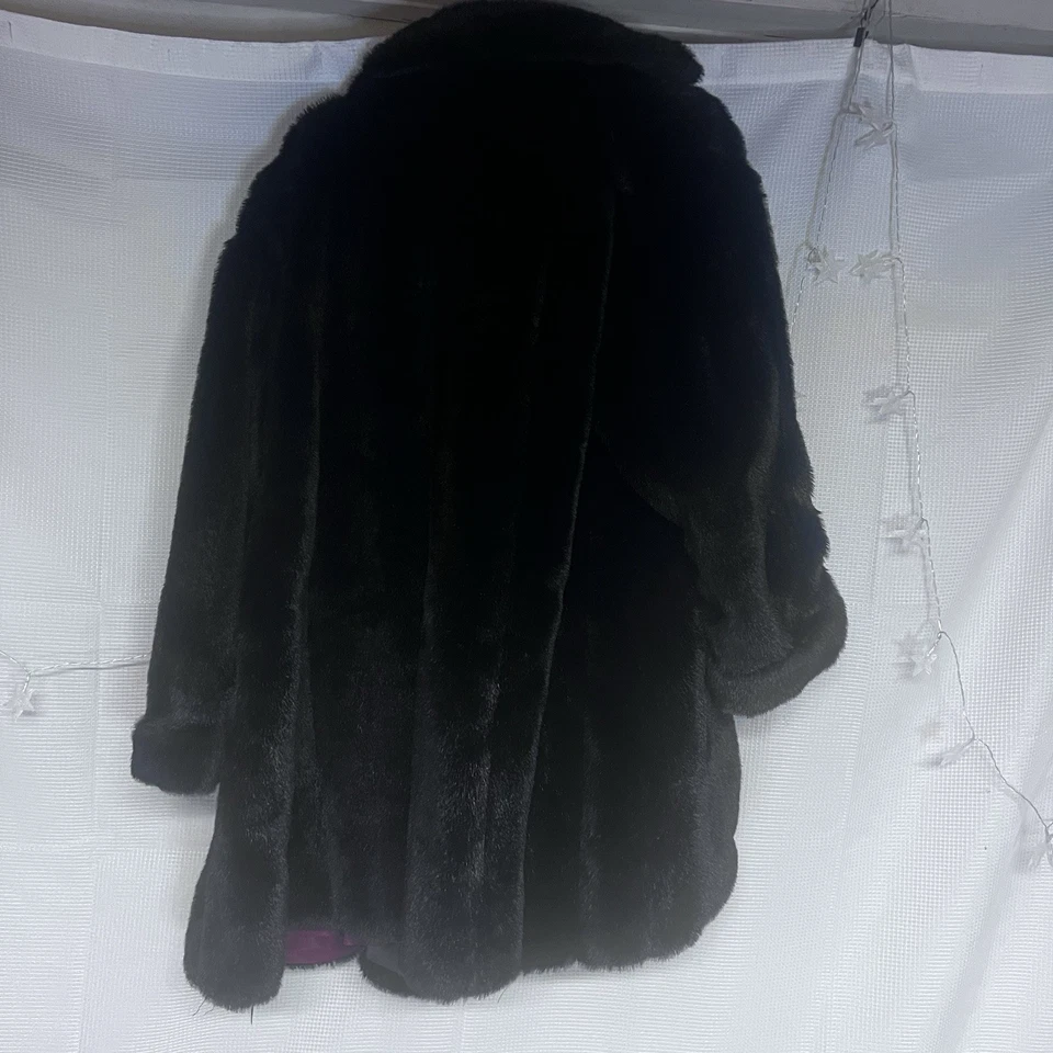 Chaqueta de piel de visón FAUX “Dubrowsky & Perlbinder” para mujer, talla XL Foto 4 de 4