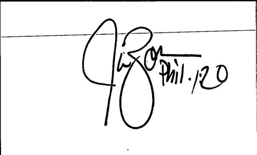 1970's -Jim Zorn- Signed/Autograph/Auto Index Card Seattle Seahawks NFL