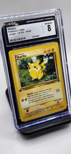 Pikachu - Pokemon Jungle 1st Edition 60/64, NM/Mint (CGC 8)