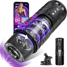 Male Masturbaters Automatic HandsFree Rotating Cup Thrusting Stroker Lubricants