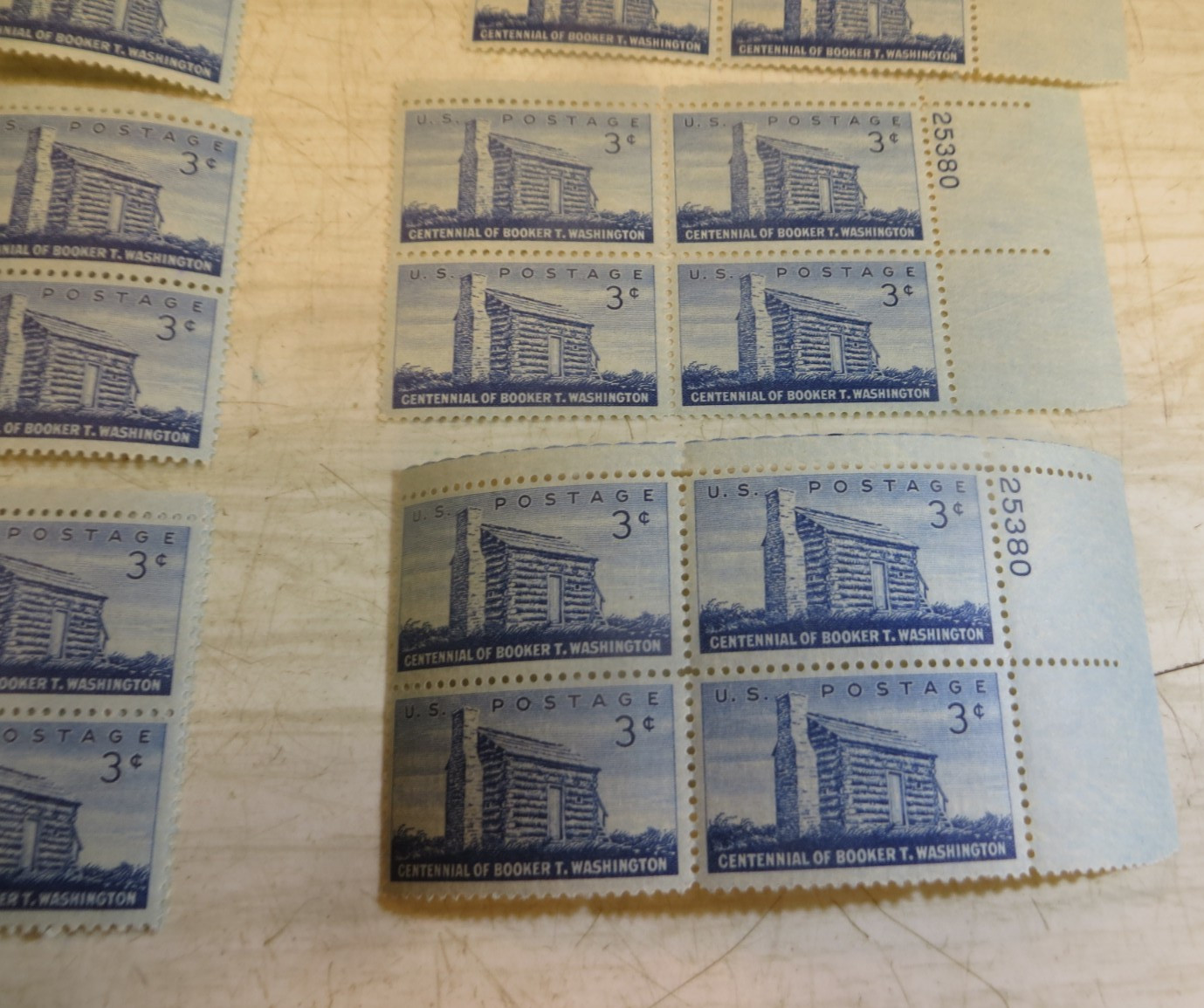 84 Stamps Unused US Postage 21 Blocks 3 Cent  BOOKER T WASHINGTON SCOTT 1074