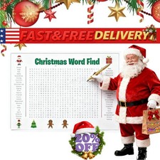 Jumbo Christmas Word Search Poster   Giant Wall Game, Poster-Size Word Search