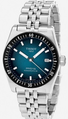 TISSOT PR516 38mm ブルーグラデーション パワーマティック80 Tissot PR516 Automatic 38mm Graded Blue-Black Men's Watch