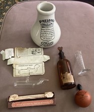 Vintage Pharmaceutical Equipment,Dr Nelson’s Inhaler, Osborne NY Ear Puffer etc