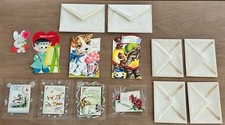 Lot of eight vintage greeting cards.