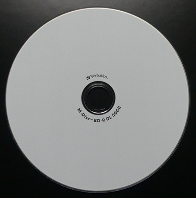 Single Verbatim Bluray BD-R DL 50GB Inkjet Printable Lifetime Archival M-Disc