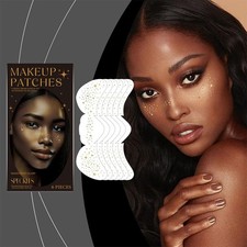 6Pc Makeup Patch - Gold Glitter Freckles Face Tattoo Freckle-Makeup Patch N5B6