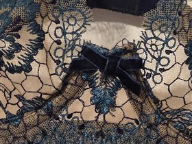 Dita Von Teese Evelina Underwire Bra in Ocean Blue - Size 34D