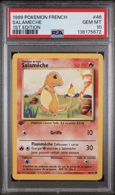 1999 Pokemon FRENCH 1st Edition Base Set Salamèche-Charmander 46