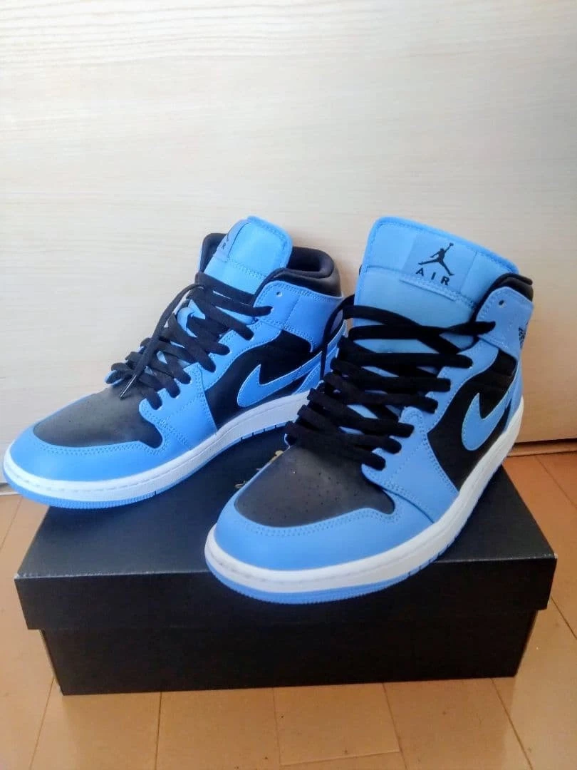 Jordan 1 Mid University Blue Black | eBay