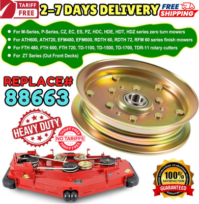 Idler Pulley for Bush Hog Zero Turn Mower CZ EC ES PZ HDC HDE HDT HDZ ATH600/720