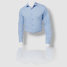 Alfani Men's Blue Stretch Long-Sleeve Dress Shirt Size XL