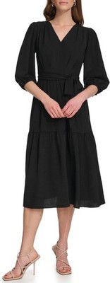 casual dkny dresses Women's Futter Hem Balloon Sleeve Midi Dress US Size 4 Black NO BELT or daytime events microcategory:Casual Dresses Ebay Our Top Engagement Photo Material:Dress 90% polyester-10% elasthane sleeves & lining 100% polyester