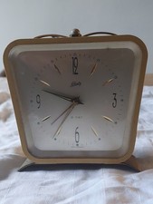 SCHATZ Tischuhr Weckuhr Wecker  8 Tage Weck Handaufzug artdeco oder 50er